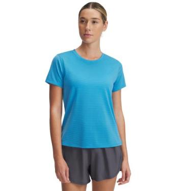 Imagem de Camiseta de Corrida Under Armour Launch Feminina, Azul, P