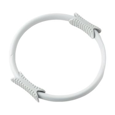 Imagem de menolana Anel de Pilates Círculo Pilates Círculo Equipamento de Resistência Antiderrapante Exercício de Anel de Fitness para Músculos Abdominais Cintura Pernas, Cinza