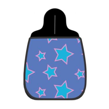 Imagem de Lixeira De Carro Organizador Lixinhocar Estrelas Azuis Contorno Rosa