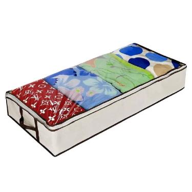 Imagem de Caixa Organizadora Multiuso com Zíper e Alça para Roupas