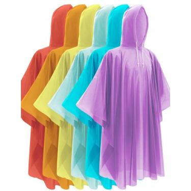 Imagem de Ponchos de chuva descartáveis Hitituto 127x114cm impermeáveis com capu