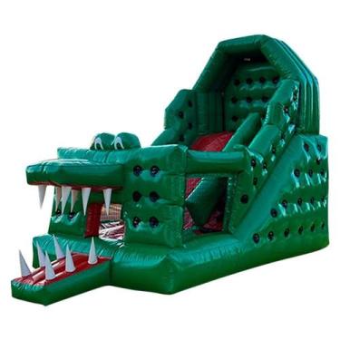 Imagem de Tobogã Premium Jacaré Top c/ Motor - Brinquedo Inflável Mami - MAMI BR