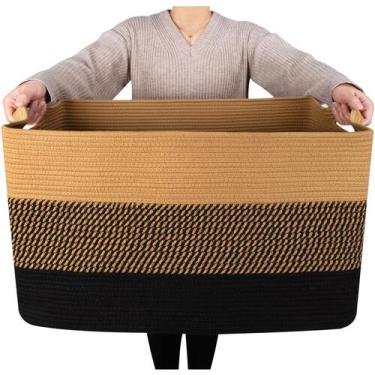 Imagem de Cesta de manta MINTWOOD Design 56x43x31 cm de juta preta
