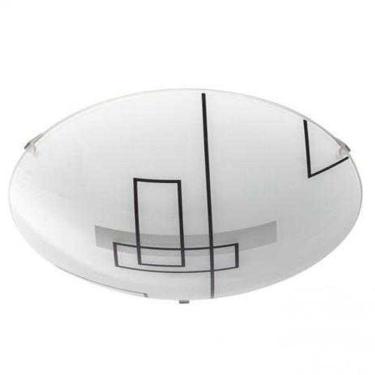 Imagem de Plafon Classic Turmalina Negra Red.30Cm Vidro P/02 Lampadas