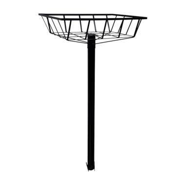 Imagem de Lixeira de Rua Calçada Parque Cesto Raso Preta 112x60x45cm