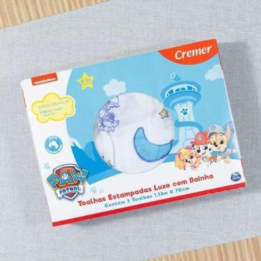 Imagem de Kit 3 Toalha Fralda Cremer Luxo Patrulha Canina