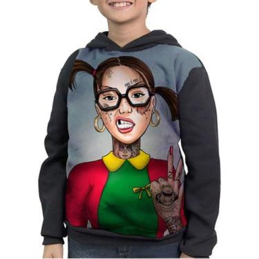 Imagem de Casaco Moletom Infantil Chaves Chiquinha Mandraka Full Print - smoke, 