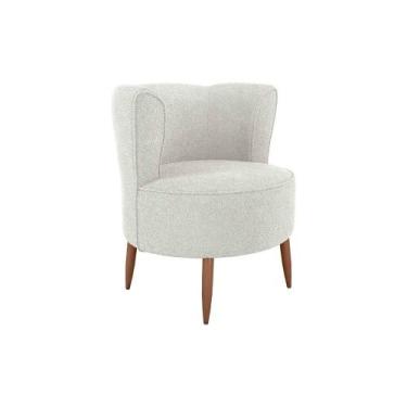 Imagem de Poltrona Decorativa Premium Redonda Savana Matrix, BOUCLE BEGE