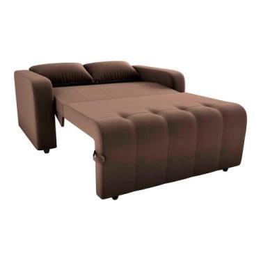 Imagem de Sofá Cama Compacto 2 lugares 1,38 larg Amora New Matrix, VELUDO MARROM