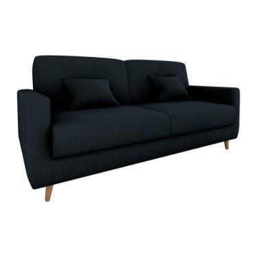 Imagem de Sofá Cama Premium 3 Lugares 1,90 larg Emilia Matrix, VELUDO PRETO