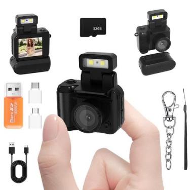 Imagem de Câmera de chaveiro Mini FHD 1080p 12MP com cartão SD Flash de 32GB - M