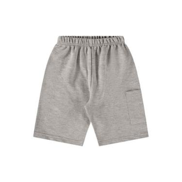 Imagem de Bermuda Infantil em Moletom para Menino Bee Loop, Cinza, 12