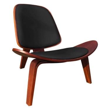 Imagem de Poltrona Shell Corino Preto D'rossi