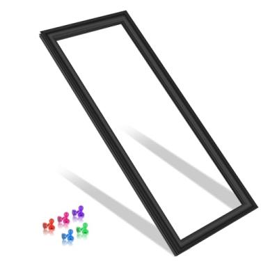 Imagem de Gaxeta de porta de geladeira W10830047 atualizada compatível com junta de porta de geladeira Whirlpool W10435971 W10163998 KitchenAid Jenn Air Fridge French Door Seal Gasket Replacement 109.2 cm x