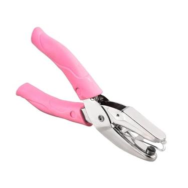 Imagem de Deevoka Furador de mão ferramenta com alça de borracha alicate perfurador de papel portátil para scrapbooking escritório em casa, buraco