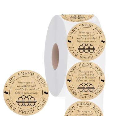 Imagem de 500 etiquetas de ovos frescos da fazenda, adesivos de embalagem de ovos frescos não lavados, avícolas, produtores de ovos de codorna, adesivos para produtores de ovos de codorna para fazendeiros