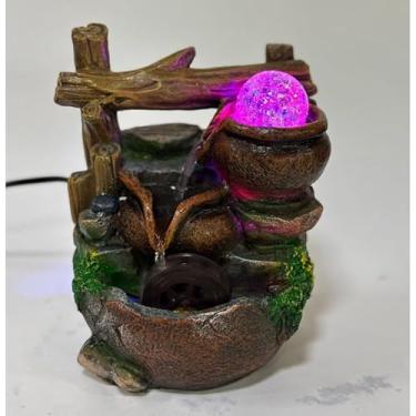 Imagem de Fonte Decorativa para Jardim, Elemento Natural de Água para Paisagismo