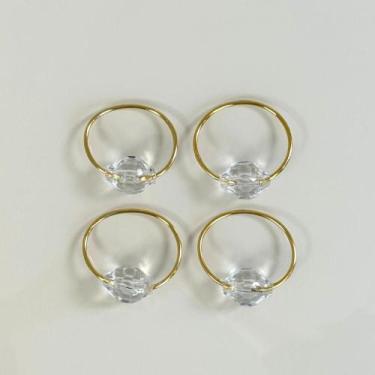 Imagem de Kit 4 Pçs Anel para Guardanapo 4 Lugares Cristalino 4x3cm Argola - Lac