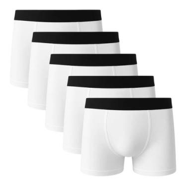 Imagem de Kit 5 Cuecas Boxer Basic Lisa Algodão Masculina Sortido - QLC SPORT, B