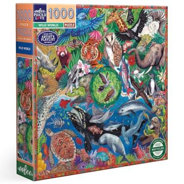 Imagem de Eeboo - Quebra-cabeça 1000 peças mundo selvagem - quebra-cabeça adulto 1000 peças papelão - Dimensões 58,5 cm x 58,5 cm