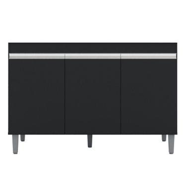 Imagem de Balcão Para Pia Manu 120 Cm Preto Ajl