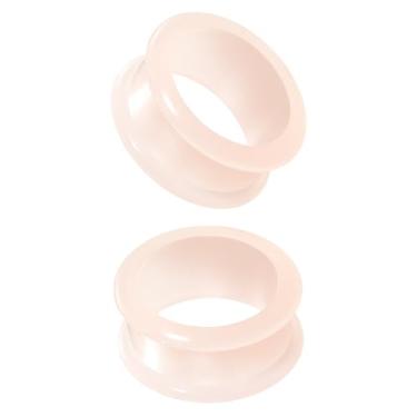 Imagem de XIMAX 2 peças de silicone de parede grossa dupla alargada tom de pele alargador de orelha alargadores túnel pele macia e lisa extensores de silicone retentor para mulheres homens 4G-1 e 1/5.1 cm 5-38