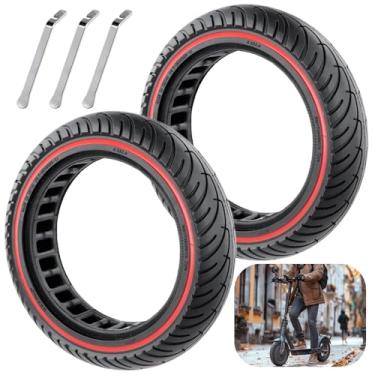Imagem de Pneu sólido Honeycomb com ferramentas de alavanca compatíveis com M365 Mi Mijia M365 Pro/Gotrax Gxl V2/Gotrax Xr, substituições de pneu de scooter elétrica, pneus sólidos, 2 peças, pneus de borracha