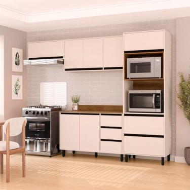 Imagem de Cozinha Modulada 4 Peças com Tampo Koya Politorno, Creme