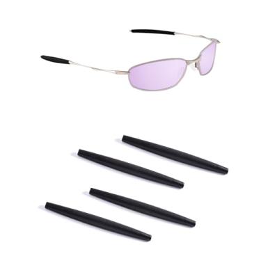 Imagem de Handwith 2 pares de meias auriculares de silicone macio para óculos de sol Oakley Whisker/Square Whisker/Square Wire 2.0, antiderrapante, ajuste confortável, óculos, braço, peças sobressalentes, kit