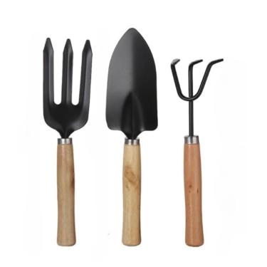 Imagem de Jogo de Jardinagem 3 Peças, Garfo, Transplantador e Pazinha Larga Jardinagem Jardim Horta Ferramentas flores