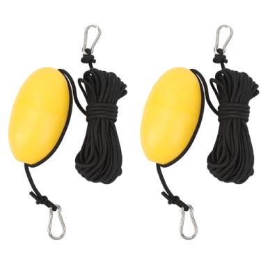 Imagem de Tbest Corda marinha linha de reboque bola de boia de alta visibilidade amarela 30 pés âncora de deriva para barco iate jet ski vela elétrica inflável