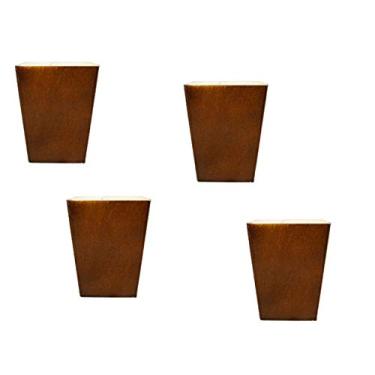 Imagem de SENNIAN 4 peças de pernas de suporte de móveis de madeira maciça, pernas de sofá de madeira de borracha, pernas de substituição de cozinha, pés de armário, pernas de armário de TV, pernas de mesa de