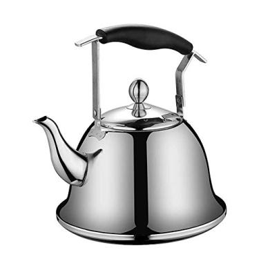 Imagem de Chaleira de chá assobiando, chaleira de chá, fogão, acampamento, casa, bule de chá, aço inoxidável 304, material de grau alimentício, adequado para todos os tipos de fogões, bules de chá