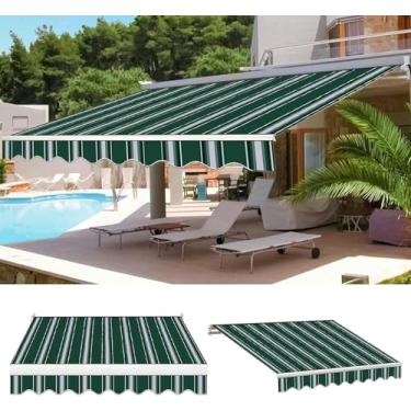 Imagem de Toldos para pátio de lona para guarda-sol ao ar livre, substituição de toldo de pátio retrátil, toldo retrátil, toldo superior, toldos para pátio, lona para guarda-sol ao ar livre (apenas tecido de