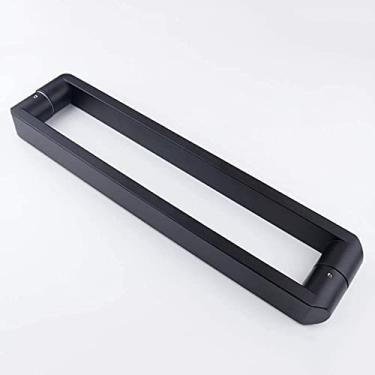 Imagem de STXYANGV Maçaneta de porta de vidro tubo quadrado puxador de porta deslizante de escritório puxador de porta deslizante (comprimento 480 mm)