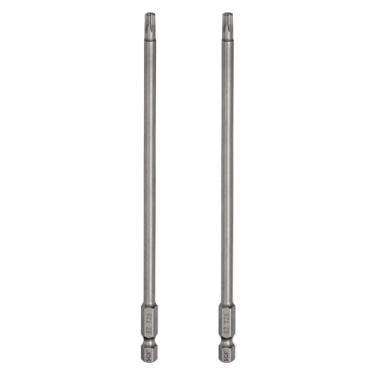 Imagem de HARFINGTON 2 peças de chave de fenda Torx T25, haste sextavada, 150 mm, ponta magnética, sem furo, à prova de adulteração, 6 pontas, estrela de 6 pontas, chaves de fenda industriais de aço S2