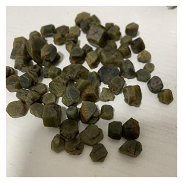 Imagem de GOMOSU Cristal natural áspero 100 g pedras naturais e minerais amarelos verdes cristais de corindo pedras preciosas ásperas pedras decorativas para casa