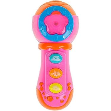 Imagem de Mini Microfone Musical Infantil Rosa | Luzes, Sons e Diversão Criativa