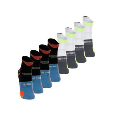 Imagem de Kit com 8 Pares de Meias Performance Running Lupo 15424-001 Colorido, 