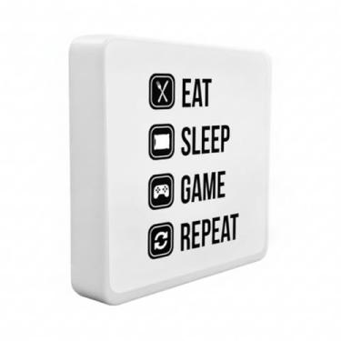 Imagem de Luminária Box Slim Repeat USB, LED 5W, Polietileno, 20x18x5 cm, Bivolt, Luz Difusa, com Cabo USB 1,2m