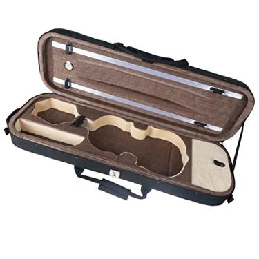 Imagem de Estojo Para Violino De Lona Tamanho 1/2 Estilo Mochila Em Preto Durável Resistente À Pressão Tamanho Completo Estojo de Violino