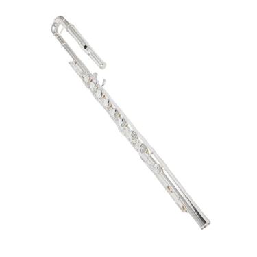 Imagem de Flauta de furo fechado em cobre banhado a prata 16 teclas instrumento profissional com estojo alto flauta