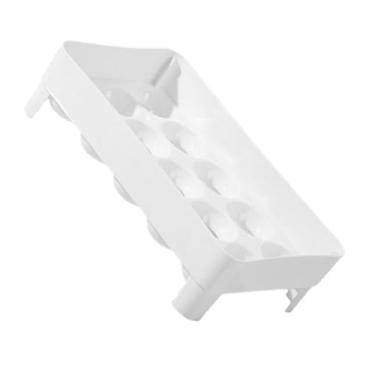 Imagem de Porta-ovos empilhável para geladeira, bandeja organizadora de ovos de grau alimentício com tampa, caixa para geladeira de cozinha, recipiente de armazenamento