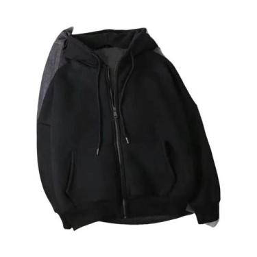 Imagem de Moletons Femininos Elegantes De Moletom Com Zíper, Manga Longa, Cor Só