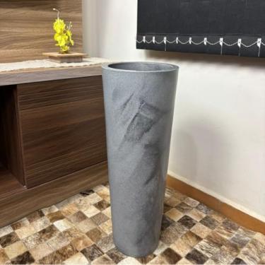 Imagem de Vaso de Planta Cone Moderno Decorativo para Casa Jardim e Varanda – Elegância e Estilo Minimalista (Ibiza Cimento Marmorizado)