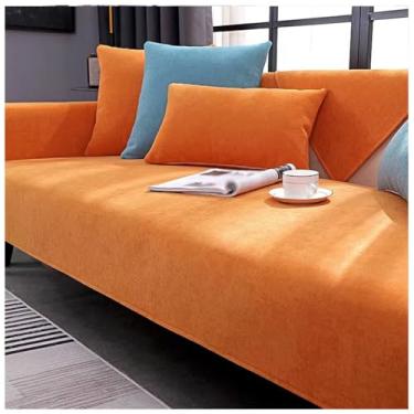 Imagem de SPXMQSS Capas de sofá para sofá secional, capas de sofá macias, capas de sofá de chenille de 1/2/3/4 lugares, antiderrapantes, capas de almofada de sofá em forma de L, protetor de móveis I 70 x 180 cm