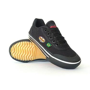 Imagem de Tênis Plumax Escolar Futsal Infantil Preto, 31