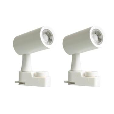 Imagem de Kit Com 2 Spot Led Para Trilho 6W 2700K Luz Amarela Ecoforce