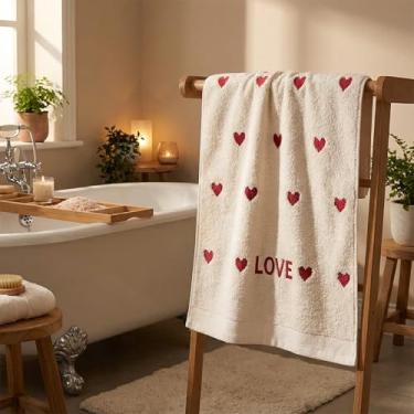 Imagem de Toalha de rosto absorvente ultra macia, toalha de banho suave para cuidados faciais diários e uso pessoal (34 x 70 cm, L)