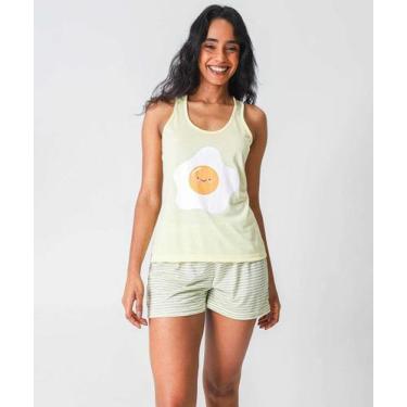 Imagem de Pijama Feminino Nadador Estampado Marisa Amarelo-72022, Amarelo, P